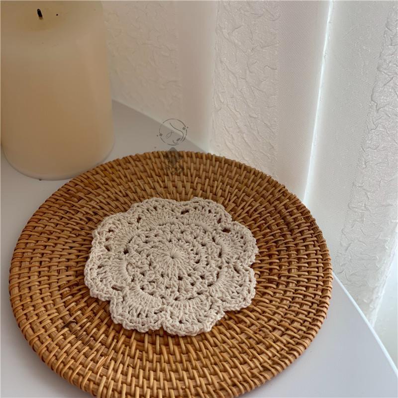 Miếng Lót Lọ Hoa Bằng Ren Cotton Trang Trí Bàn Ăn Làm Phụ Kiện Chụp Ảnh