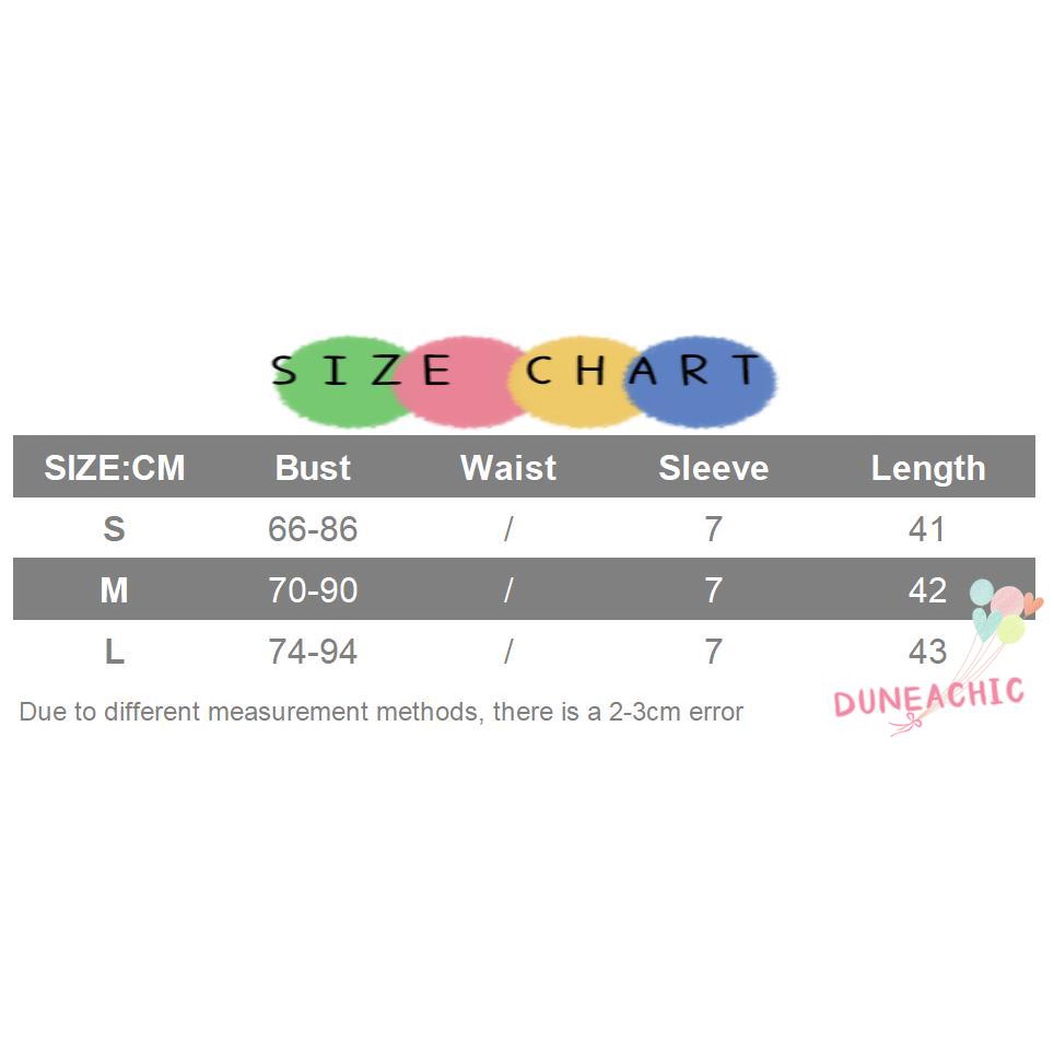 DUNEA Áo Thun Lửng Tay Ngắn Cổ Chữ U Màu Sắc Đơn Giản Cho Nữ