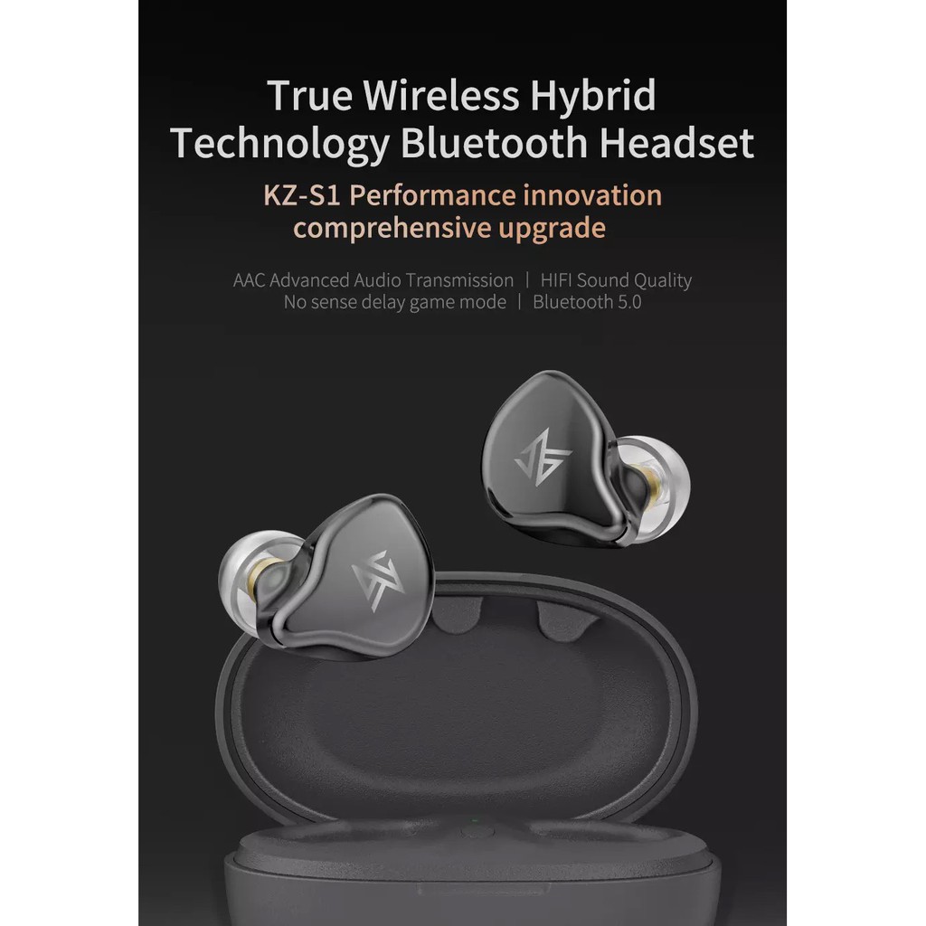 [Mã ELMS5 giảm 7% đơn 300K] Tai nghe True Wireless KZ S1/S1D bluetooth 5.0 điều khiển chạm chống ồn 4 Drivers | BigBuy360 - bigbuy360.vn