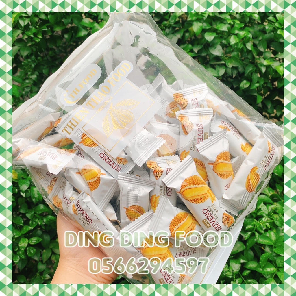Mới - 500g Bánh Xốp Suveno Vị Sầu Riêng , Kem Sữa Chua Giòn Thiên Thảo, Ăn Vặt Siêu Ngon, DING DING FOOD