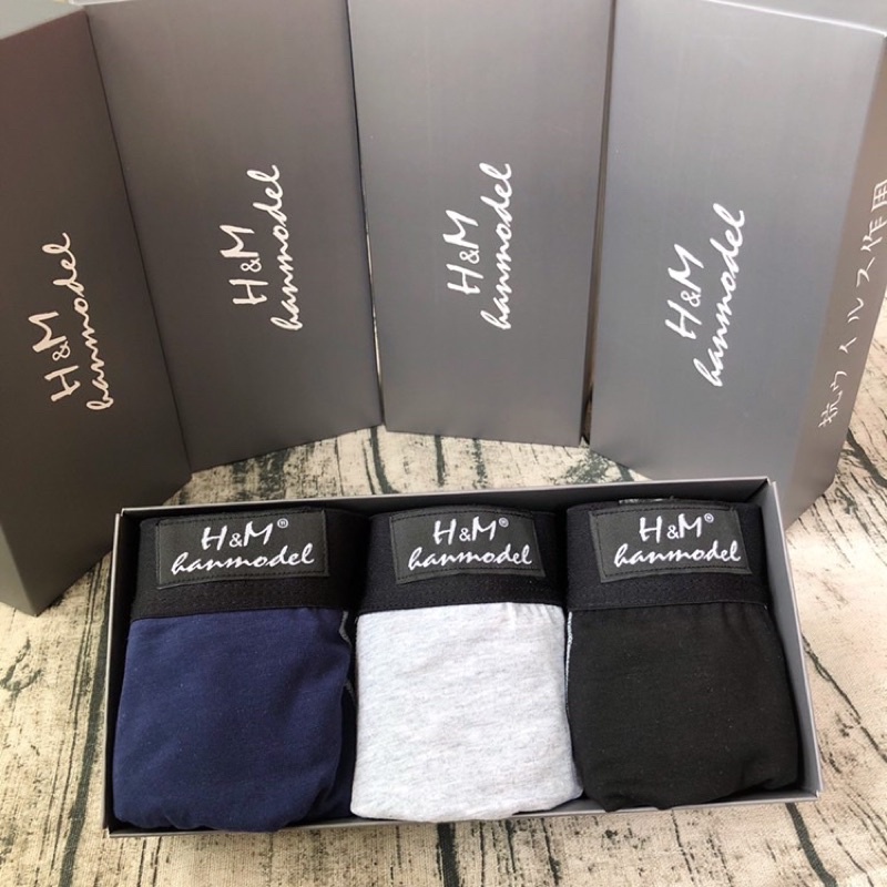 Hộp 3 chiếc quần sịp đùi HM handmode vải cotton siêu thấm mồ hôi 999