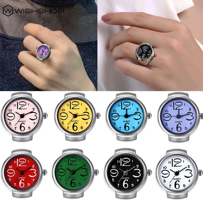 Nhẫn đồng hồ thạch anh mini đơn giản sáng tạo có thể điều chỉnh kích thước cho nam và nữ