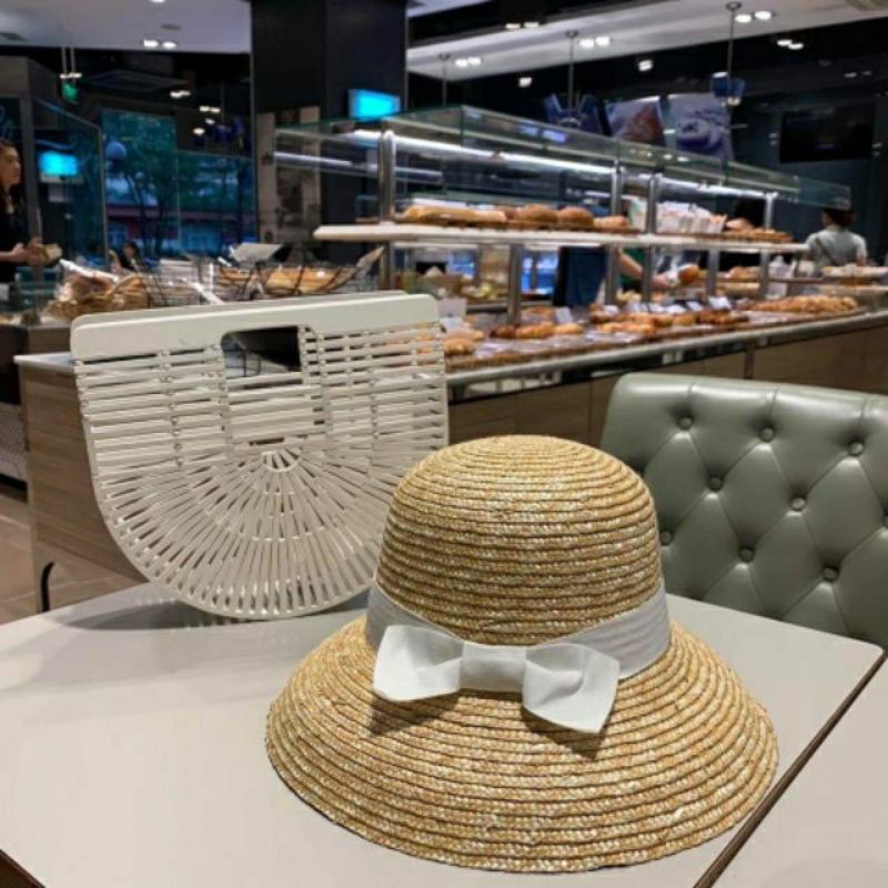 Mũ cói lồng đèn cỏ tự nhiên size nhỏ siêu đẹp