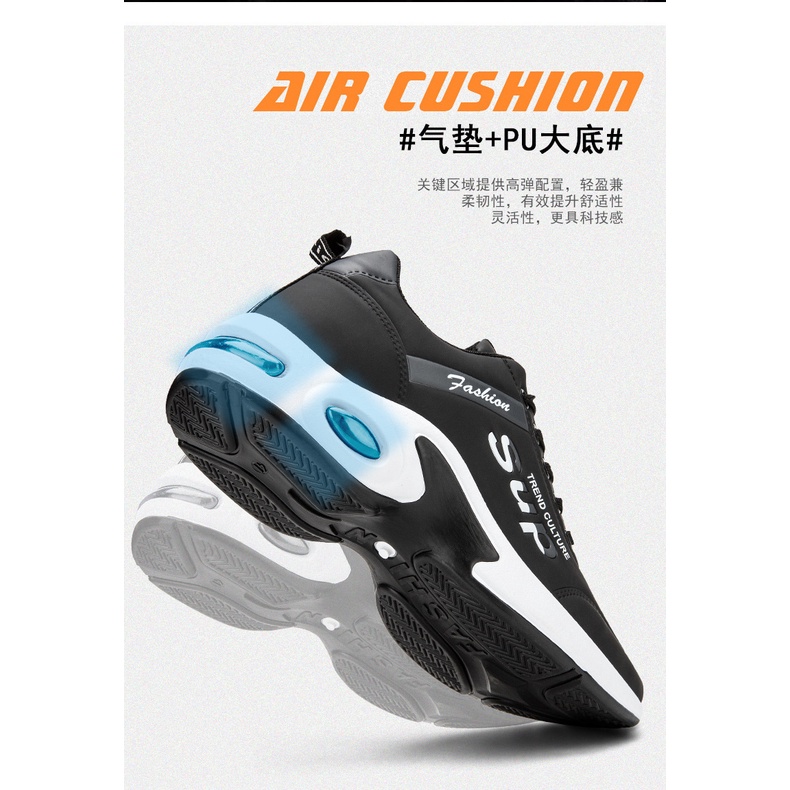 Giày thể thao Nam sneaker giày chạy bộ da đệm khí thời trang mùa xuân cho nam TTG015