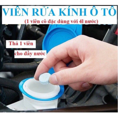 Viên sủi rửa kính ô tô tẩy sạch kính, tạo hiệu ứng lá sen