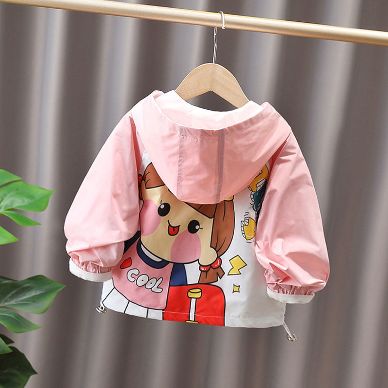 Áo Khoác Có Mũ Trùm Thời Trang Mùa Thu Dành Cho Bé Gái