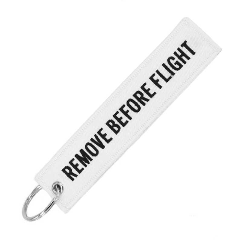 Móc Khóa Thêu Chữ Remove Before Flight Thời Trang