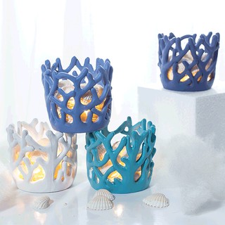 Mô hình san hô mini trang trí lồng đèn LED 8.7cm  - Decor đồ trang trí theo phong cách biển Địa Trung Hải