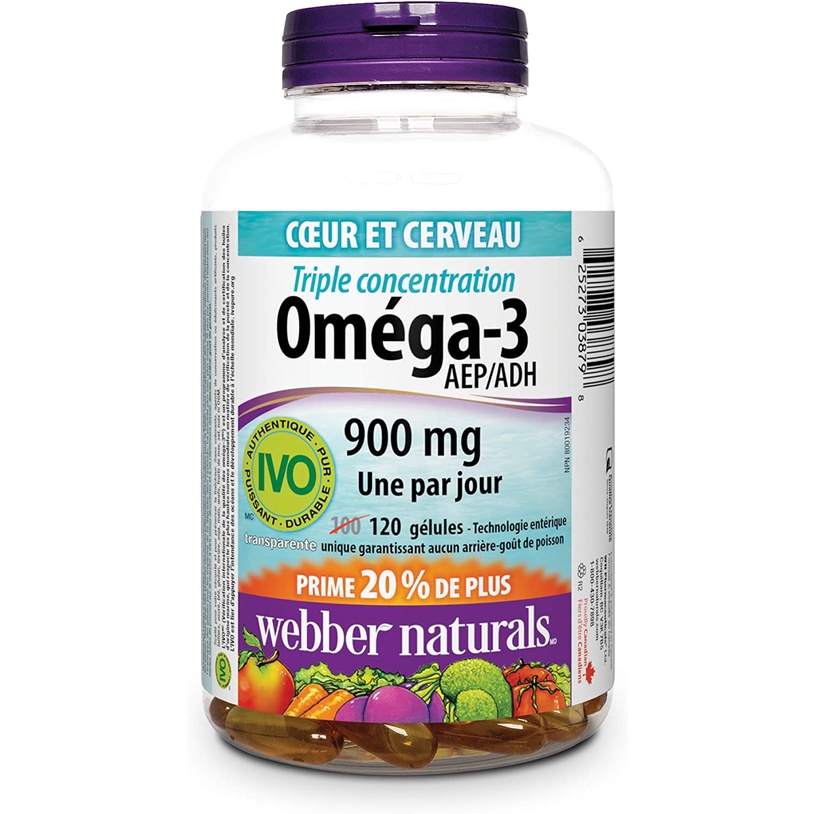 Dầu cá Omega-3 Triple Strength 900mg cung cấp 600mg EPA và 300mg DHA