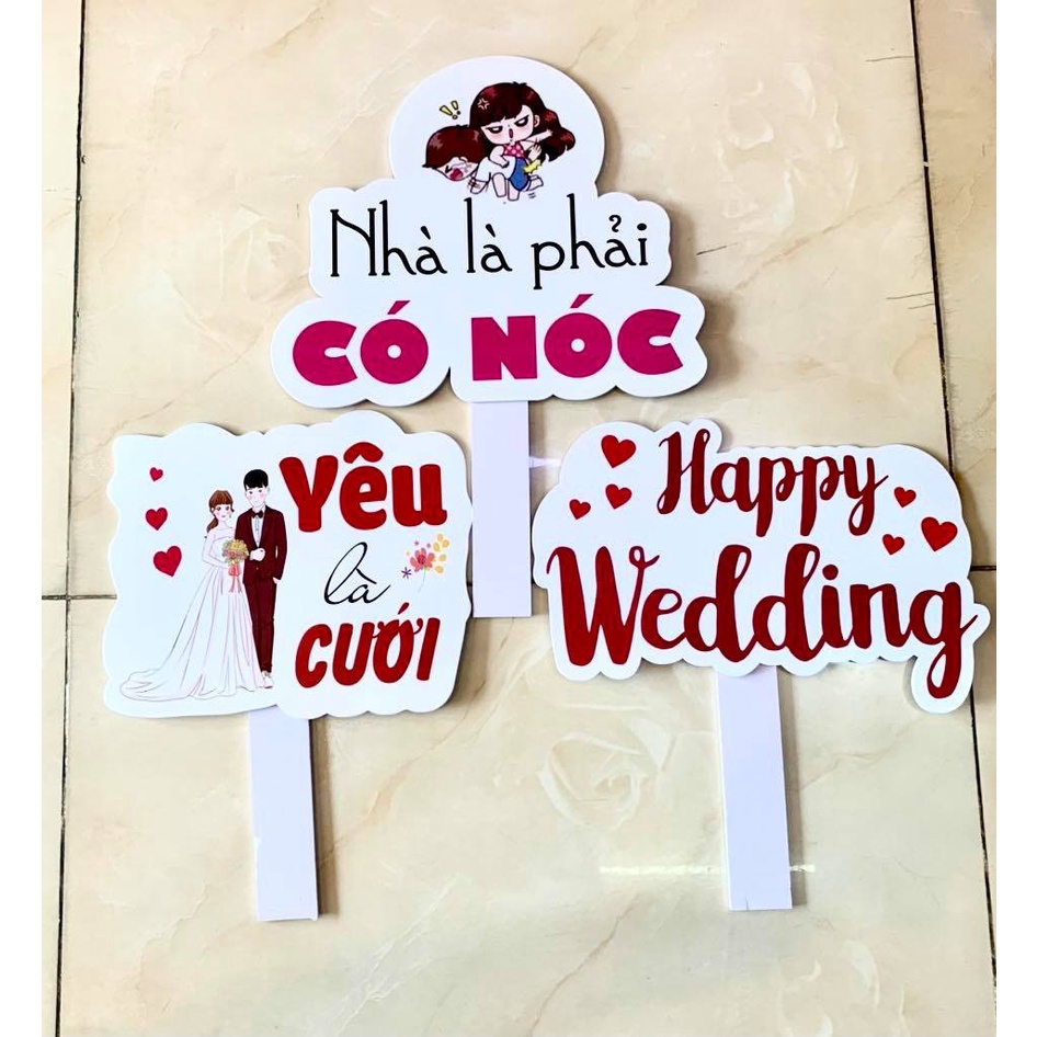 Bảng Hashtag Đám Cưới Cầm Chụp Ảnh Siêu Dễ Thương Hàng Có Sẵn