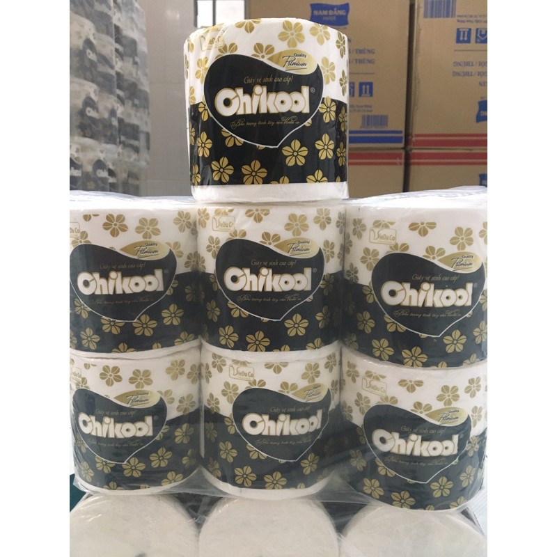 Lốc 6 Cuộn Không Lõi Cao Cấp Ohikool Giấy Lụa 3 Lớp Siêu Mềm Mịn - 1Kg