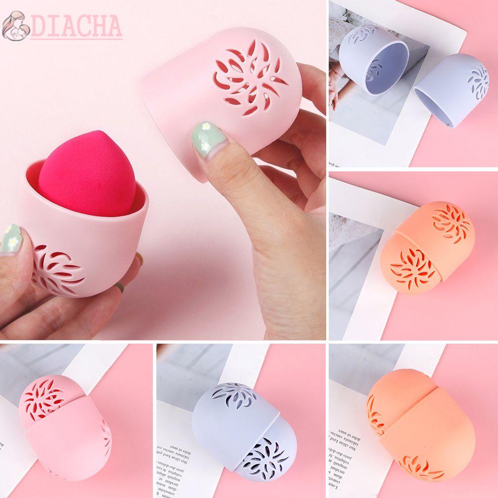 [Hàng mới về] Hộp đựng mút trang điểm hình quả trứng bằng silicon mềm nhanh khô chống nấm mốc