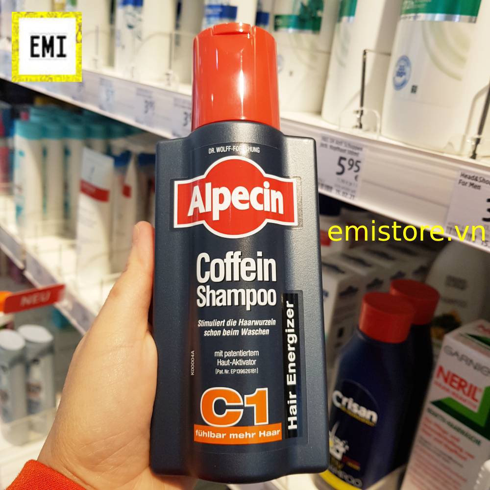 Dầu gội ngăn gàu và chống rụng tóc Alpecin Double Effect Caffeine, C1 Đức 200ml  - Hàng nôii địa Đức