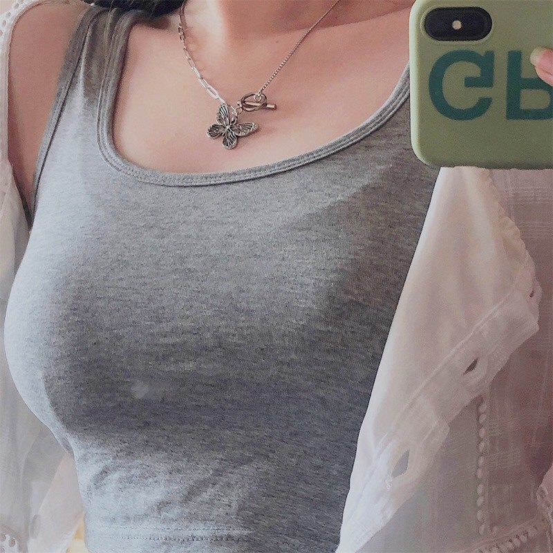 Vòng cổ chocker hình bướm phối tròn thanh - NGỌC STORE