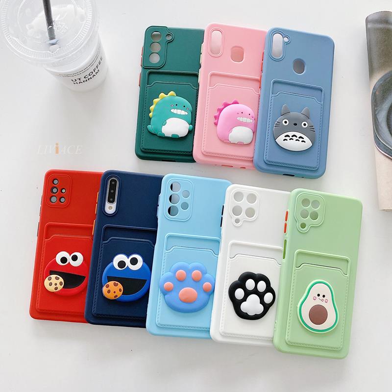 Ốp Điện Thoại Có Ngăn Đựng Thẻ Kiểu Hoạt Hình Cho Samsung Note 20 Ultra 10 Plus S10 Lite