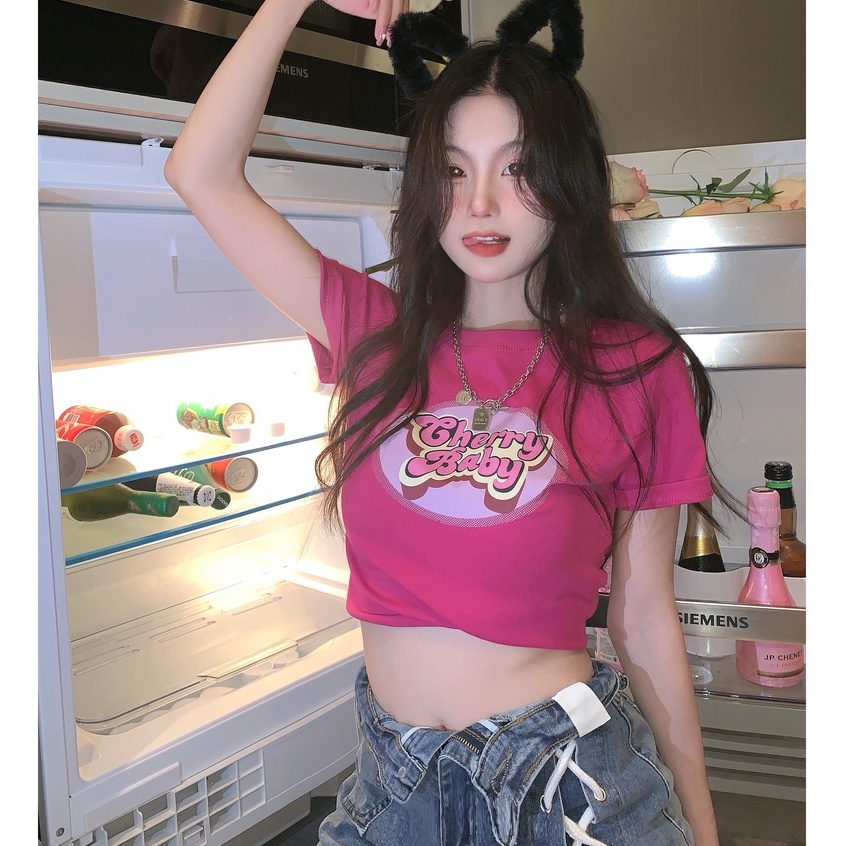 [Giá đặc biệt]Áo Thun Tay Ngắn Cổ Tròn In Chữ Thời Trang Dành Cho Nữ | BigBuy360 - bigbuy360.vn