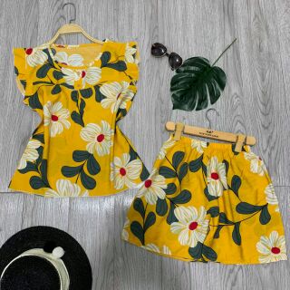Sét bộ hoa mặc nhà siêu mát
