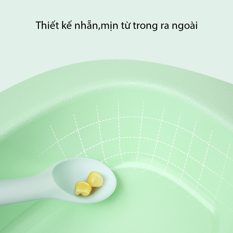 Khay ăn dặm kiểu nhật an toàn cao cấp có nắp đậy Khay chia cơm cho bé KUB
