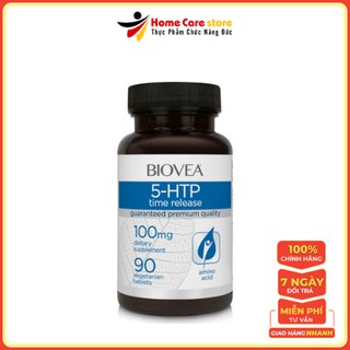 Viên Uống Ngủ Ngon – Viên Uống Hỗ Trợ Giấc Ngủ Biovea 5 HTP 100mg 60 Viên, Giảm Căng Thẳng, Lo Âu, Trầm Cảm