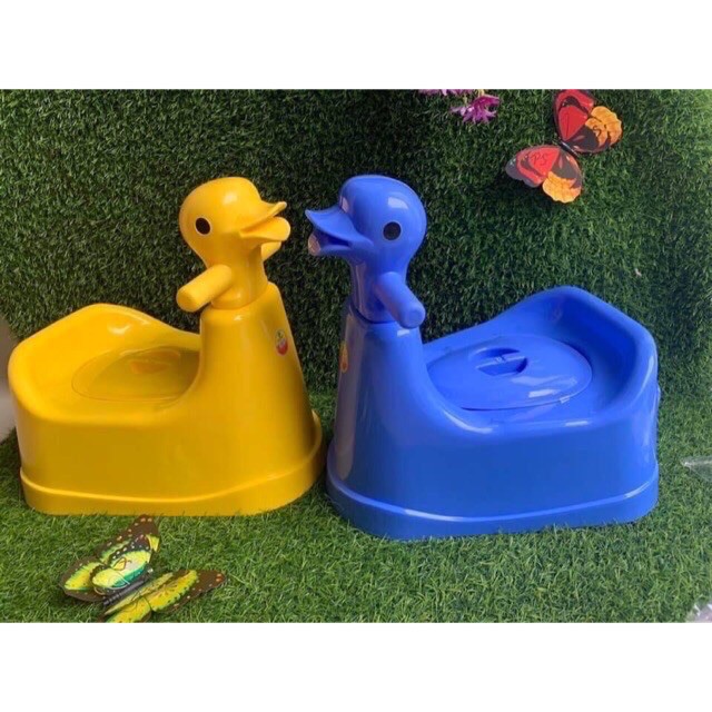 Bộ Vệ Sinh Nhựa Cao Cấp Việt Nhật - Bô Vệ Sinh Hình Con Vịt Có Khay Kéo Cho Bé An Toàn