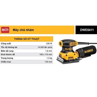 DEWALT máy chà nhám vuông DWE6411