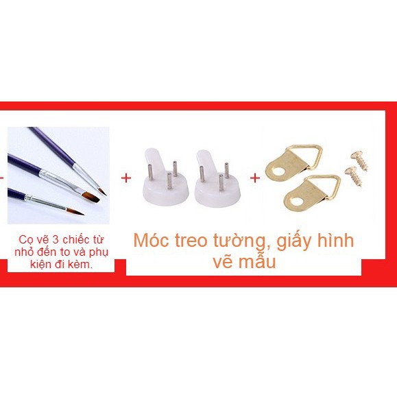 Những Tranh thiên nhiên đẹp nhất thế giới 3208. Tranh sơn dầu số hoá tự tô màu theo số có khung (40*50cm)