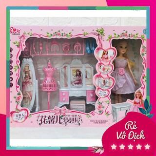 Búp bê barbie và phòng trang phục