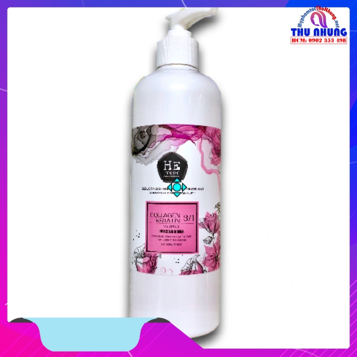 Dầu xả siêu mượt HETEPI Collagen Keratin No3 3 in 1 Conditioner 500ml