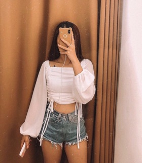 ÁO CROPTOP RÚT DÂY
