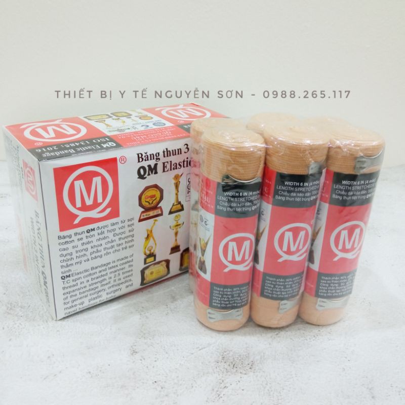 Băng thun y tế Quang Mậu 3 IN 2 móc (Elastic Bandage) - thiết bị y tế Nguyễn Sơn