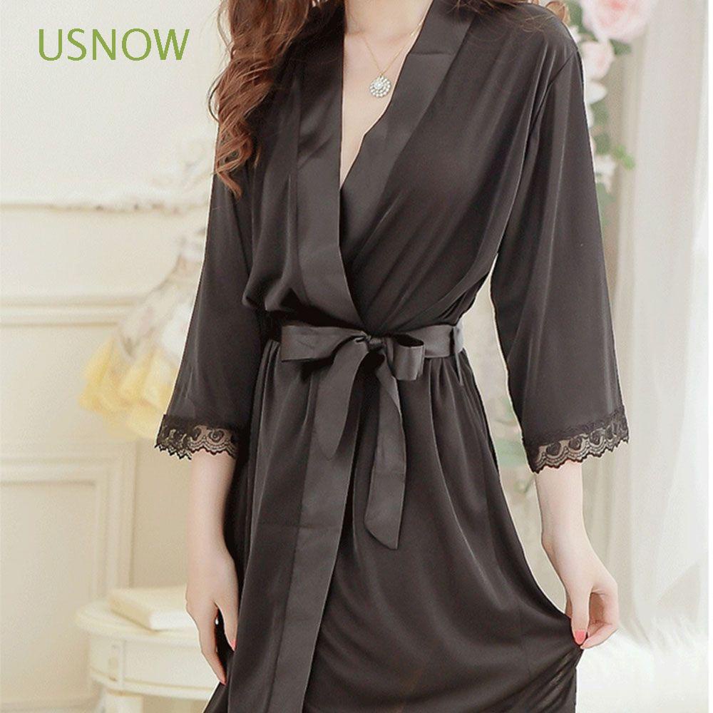 Đầm Ngủ Phối Ren Cổ Chữ V Thiết Kế Mới Quyến Rũ Cho Nữ