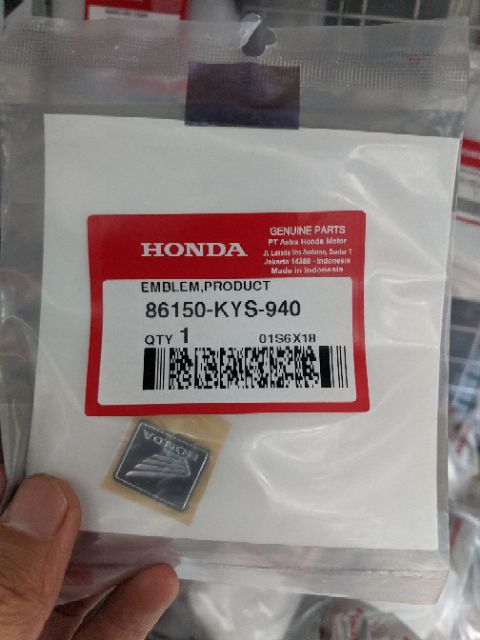 TEM LOGO HONDA LƯỜN SONIC 125R VÀ 150R CHÍNH HÃNG HONDA INDONESIA