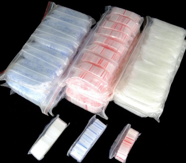 100 chiếc túi zip mini nhỏ kt 3x3 cm
