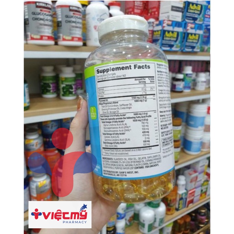 Dầu Cá Omega 369 Mỹ 325 Viên Hãng Member’s Mark - Fish Oil SP000307