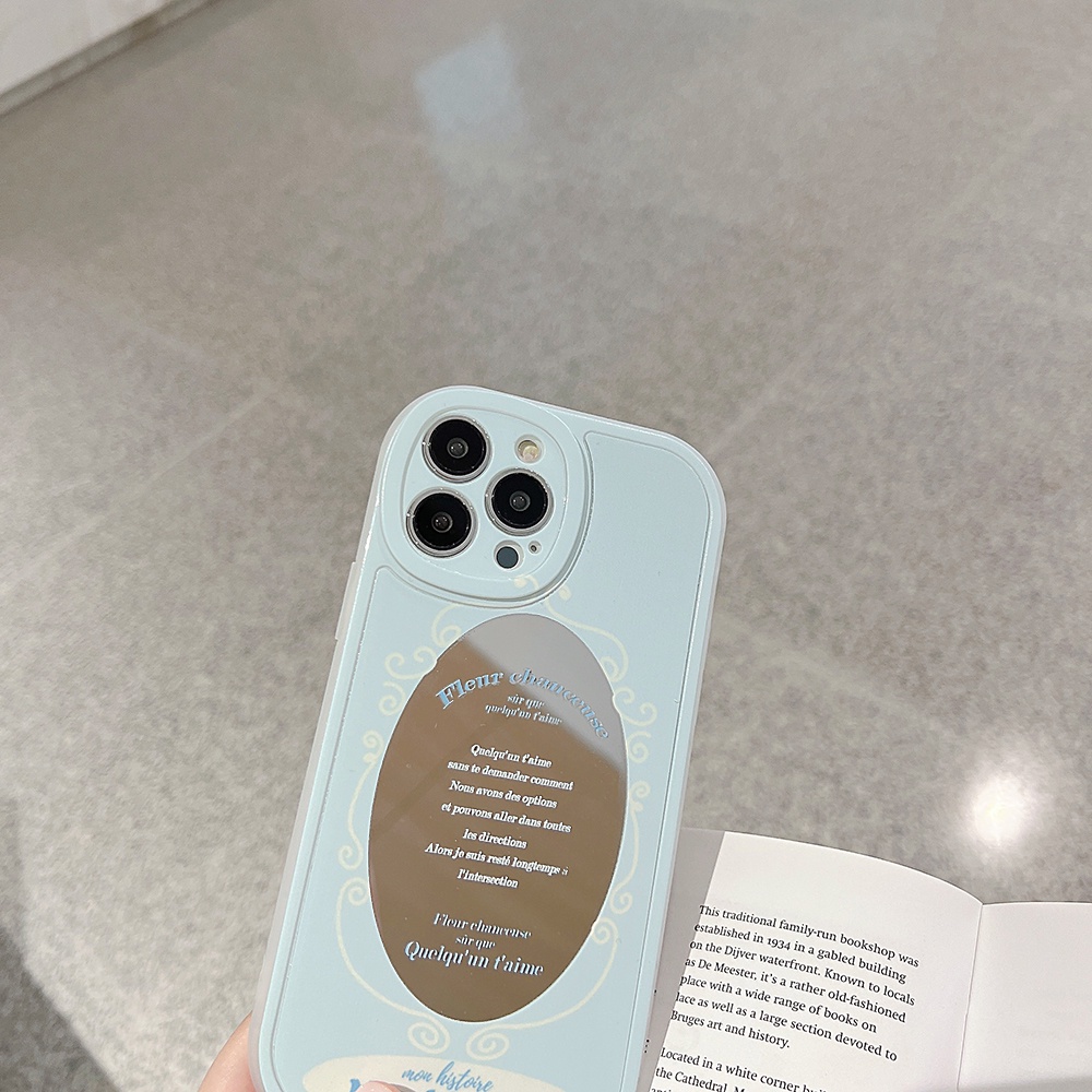 Ốp Điện Thoại Chống Sốc Tích Hợp Gương Trang Điểm Cho iPhone 11 12 13 Pro max mini XS max xr 7 8 se2020 plus