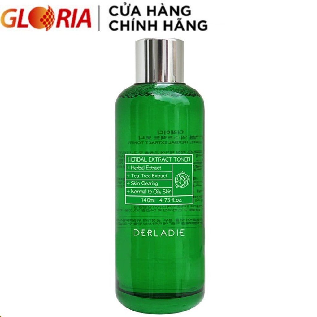 Toner Tràm Trà Giảm Mụn Sau 7 Ngày Derladie Herbal Extract 140ml