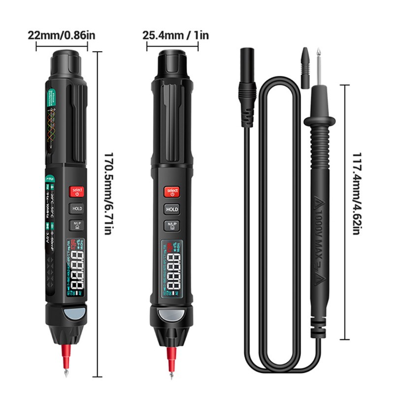 Bút Thử Điện Cảm Biến Vạn Năng Kỹ Thuật Số Aneng A3008 6000