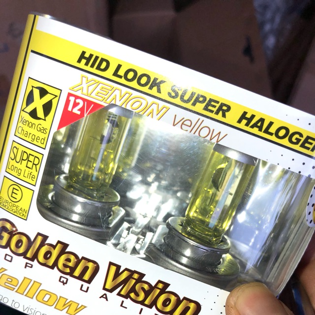 1 đôi bóng H4 12v ssen golden xe non hid look super