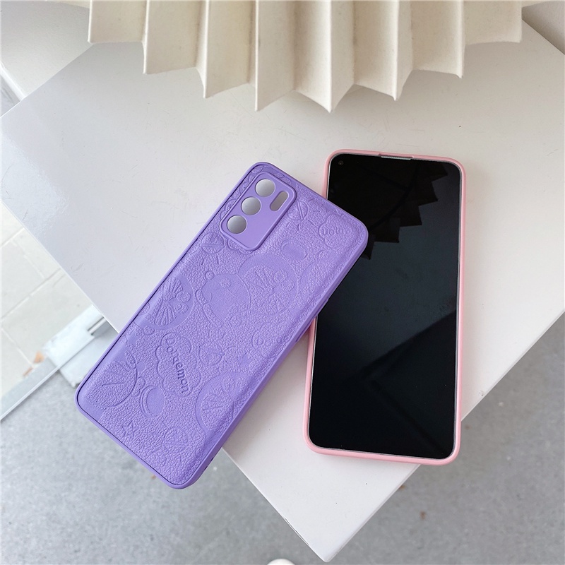 Bao Da Điện Thoại Cứng Họa Tiết Dập Nổi Cho Oppo Reno 6 / Reno 5 / Reno 5 Pro 5g Ốp