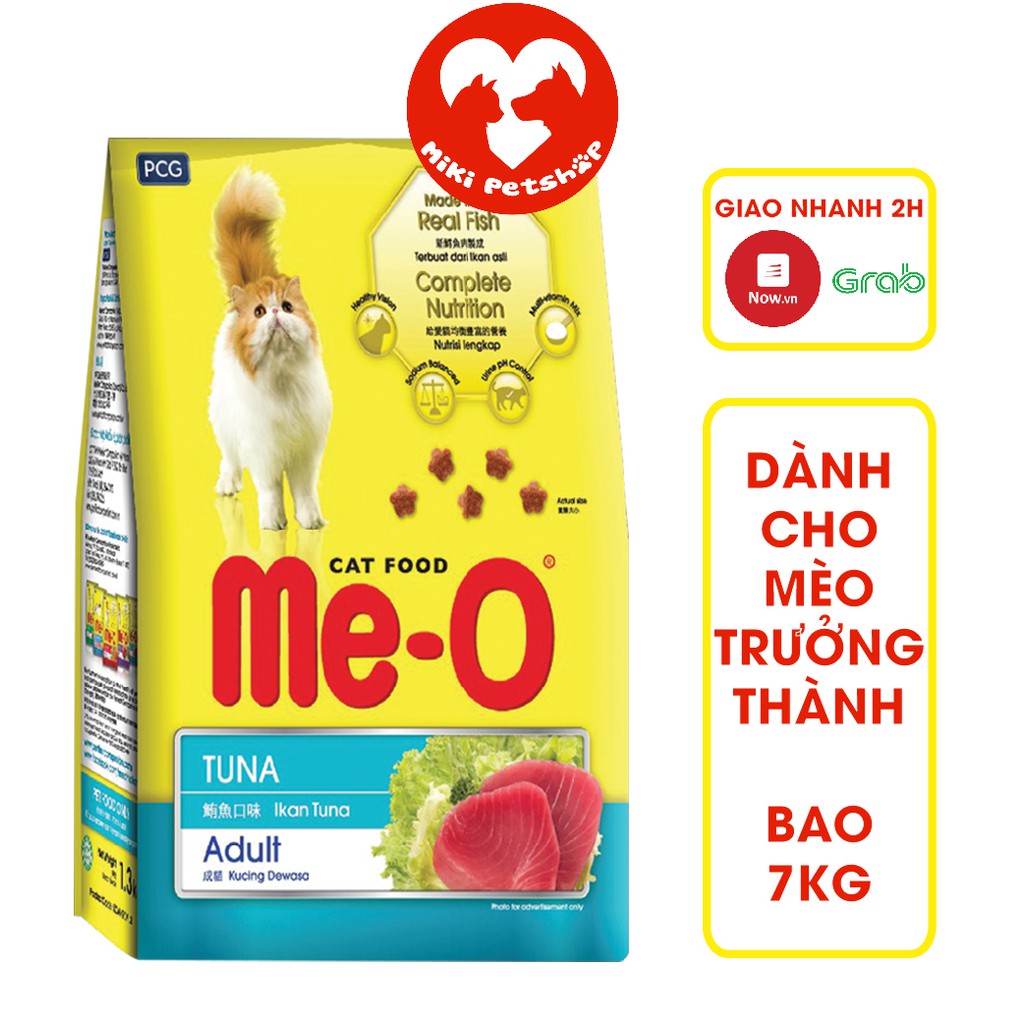 Thức Ăn Cho Mèo Hạt Me-O Bao 7Kg Dành Cho Mèo Trưởng Thành - Miki Petshop