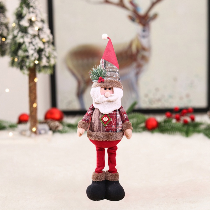 Búp Bê Nhồi Bông Hình Ông Già Noel Dễ Thương Trang Trí Giáng Sinh