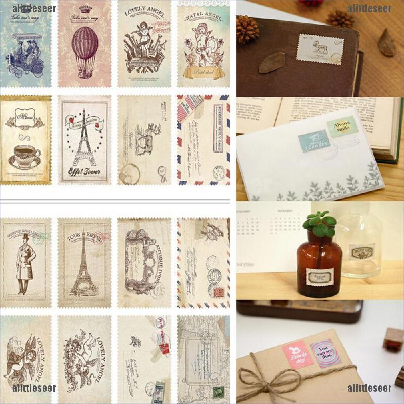 Set 2 Con Dấu Giấy Note Hình Tháp Eiffel Phong Cách Retro Trang Trí Sổ Tay