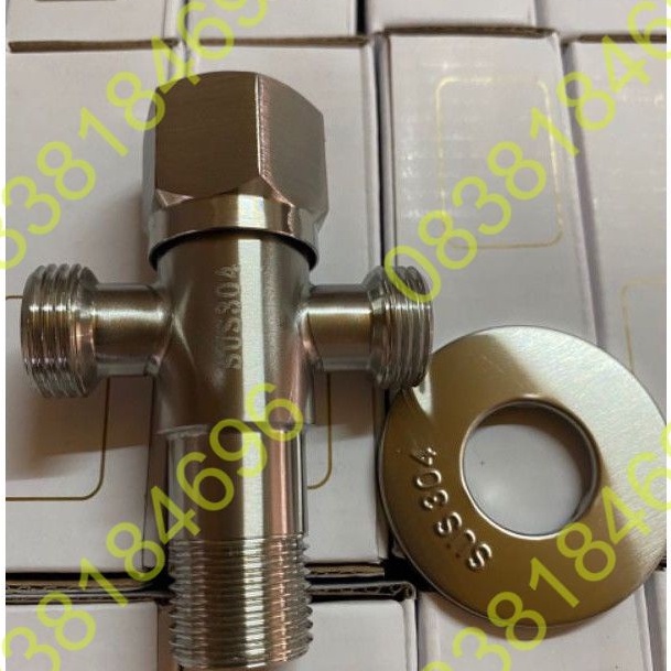 Van t cầu 304 T cầu inox - T cầu có khóa SUS 304,Chia Nước cho vòi xịt vệ sinh NK25