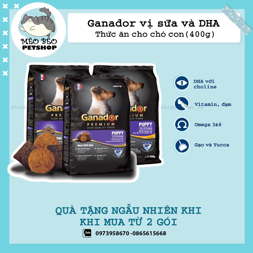 Thức ăn cho chó GANADOR - 400GR - Meobeopetshop
