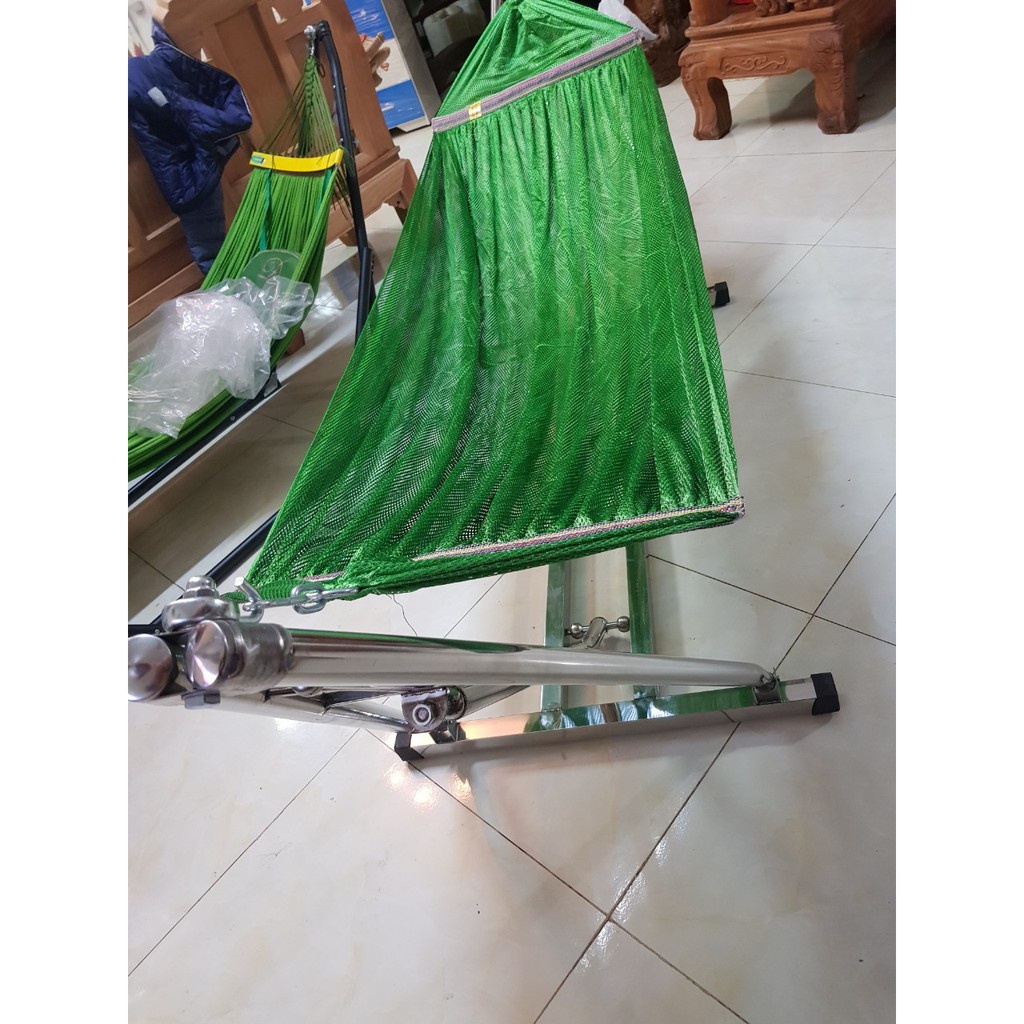 Bảo hành 12 tháng võng xếp khung vuông loại 1