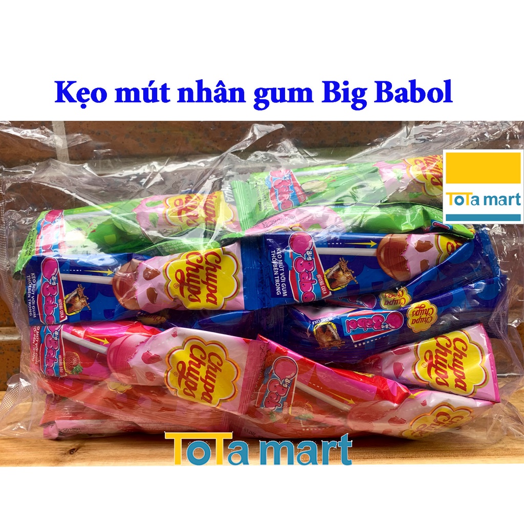 Kẹo mút gum thổi BIG BABOL / Kẹo mút hít hà.