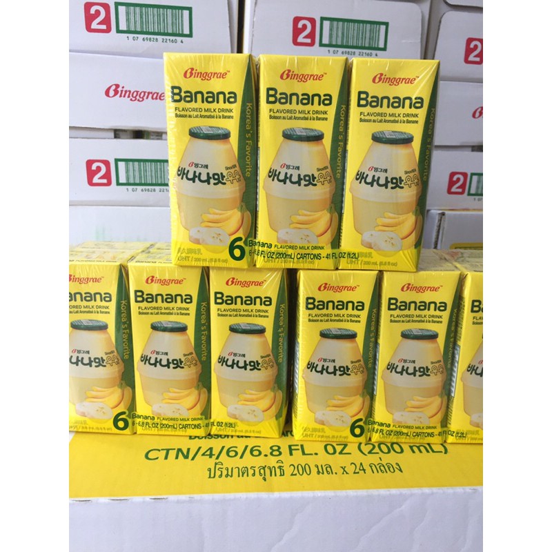 Sữa chuối binggrae Hàn Quốc (1 lốc 6 hộp x 200ml) | BigBuy360 - bigbuy360.vn