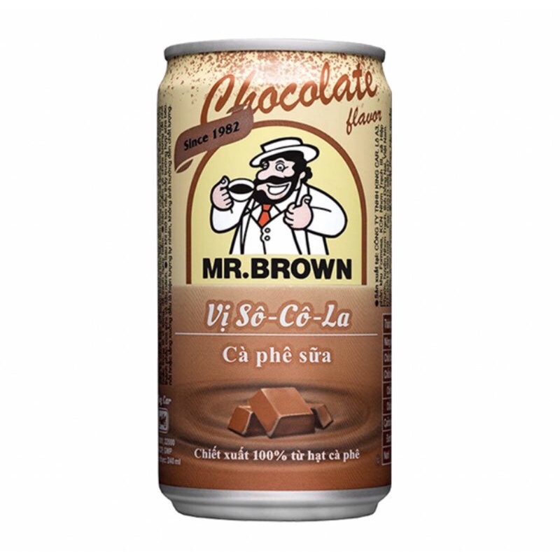 Cà Phê Mr.Brown Blue Mountain/Blue Cappuccino 240ML/Cafe Sữa Mr.Brown Vị Socola Lon 240ML/