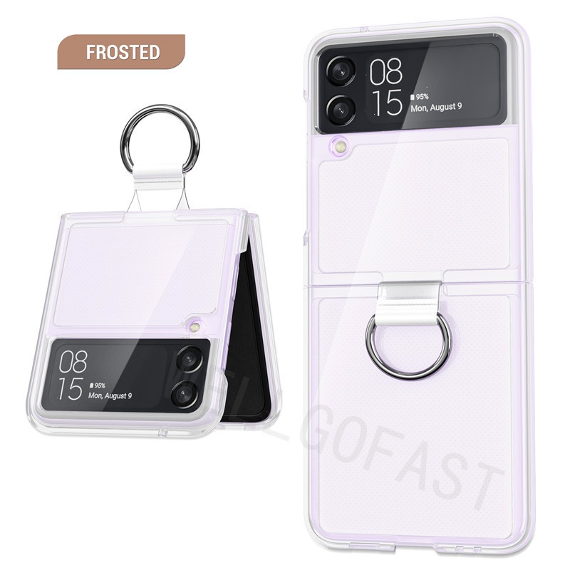 HOCE Zflip5 Ốp điện thoại HOCE silicon TPU trong suốt có vòng đỡ cho Samsung Galaxy Z Flip 4 Z Flip 3 5G