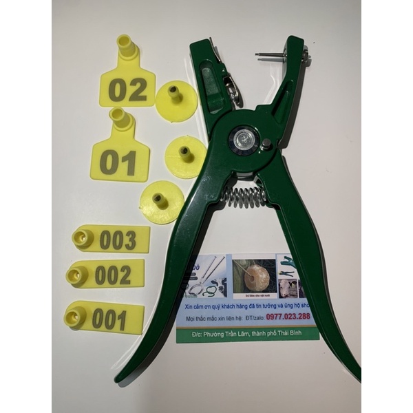 Kìm bấm thẻ tai bò dê heo